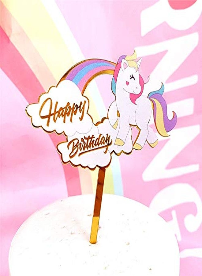 Missby® Theme Based Cake Topper (Rainbow Unicrn)